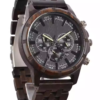 20cba5e3-a396-4b36-a375-cf17372ed0e1 Ebony wood trendy waterproof luminous calendar glass quartz pointer retro large dial men's wooden watch